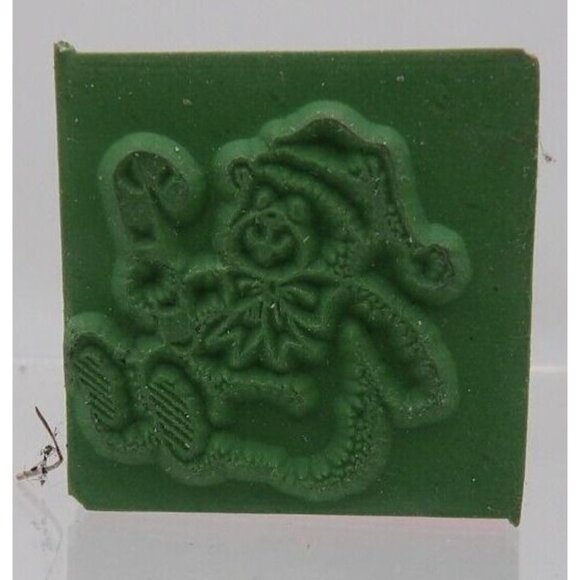 Christmas Bear with Candy Cane Stamp No Date Unbranded Rubber & FoamNo Mount - Picture 2 of 3